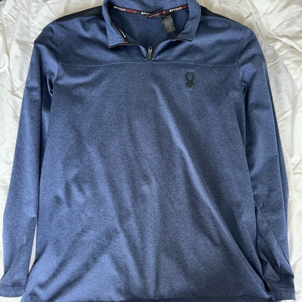 Spyder Men’s Heather Navy Quarter-Zip Pullover